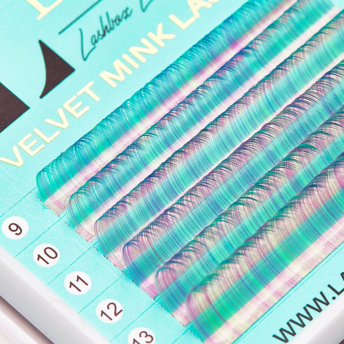 Velvet Mink  Gemischte farbige Wimpern  Pastelltoene