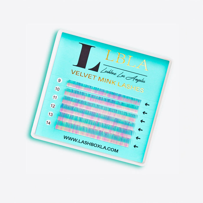 Velvet Mink  Gemischte farbige Wimpern  Pastelltoene