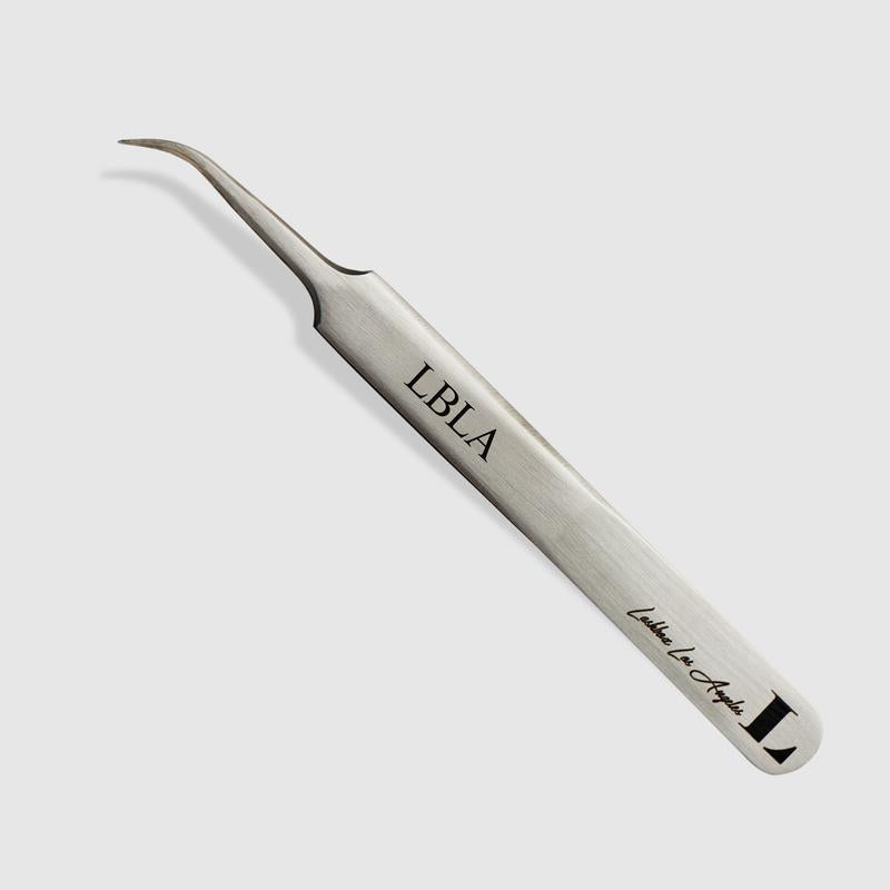 Utoolmart Profi-Pinzette Aus Edelstahl – 125 Mm, Gebogene Spitze, Für Wimpernverlängerungen