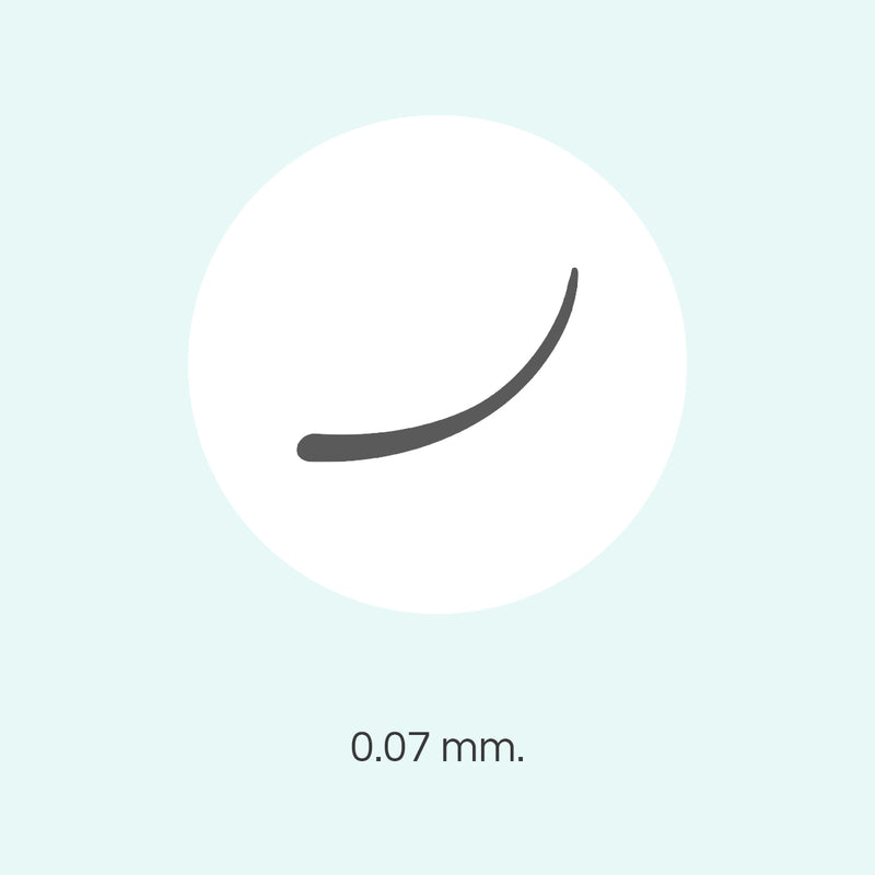 0.07 mm Wimperverlaengerungen