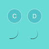 C und D Locke Wimpern